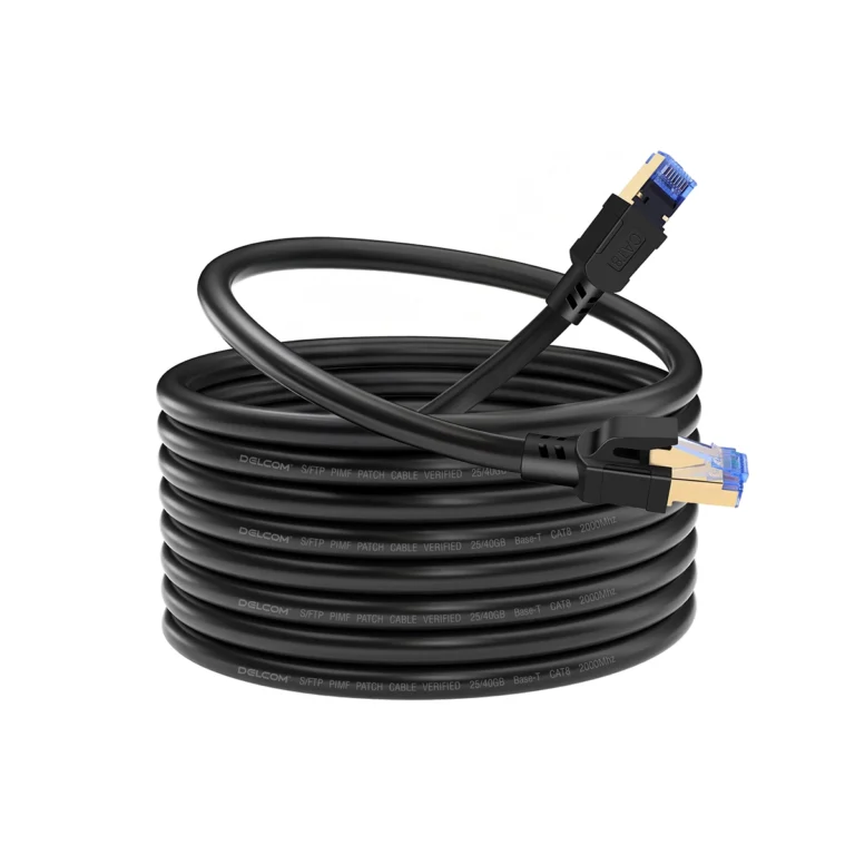 Cable Patch Cord Cat8 10 Metros SFTP Delcom DL-ML0810: ¡40Gbps y Máximo Blindaje en Grandes Distancias!