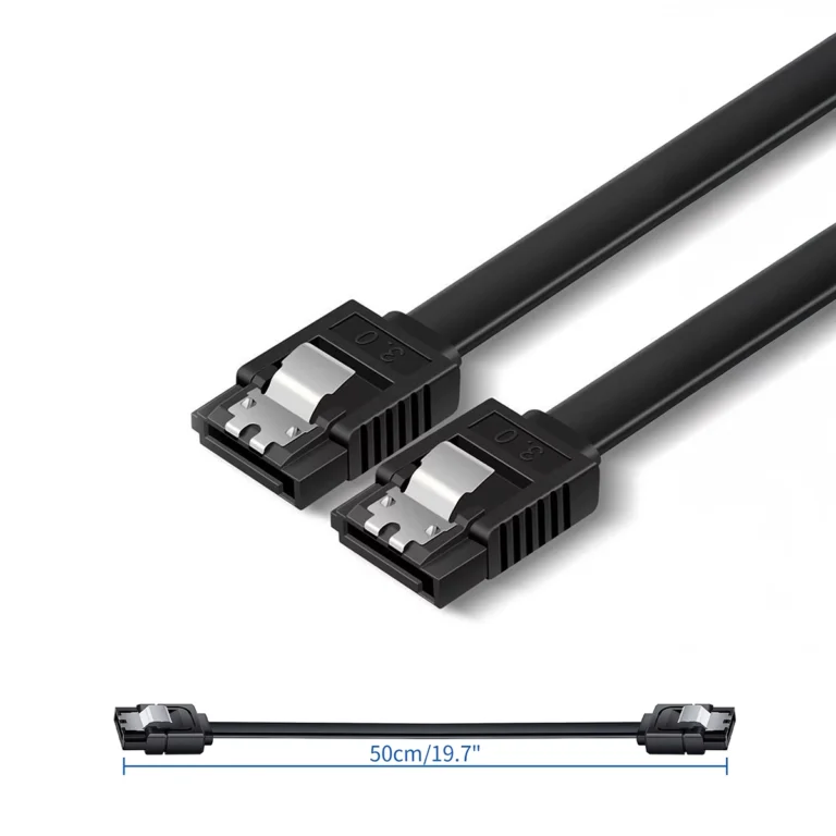 Cable SATA III 6Gbps 50cm GP-270-ST180 con Seguro: Conexión Rápida y Segura para tus Unidades
