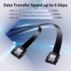 Cable SATA III Gbps cm GP  ST con Seguro Conexión Rápida y Segura para tus Unidades