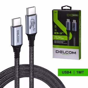 Cable USB-C USB4 Gen3 Delcom DL-U4G301 (1m): ¡8K 60Hz, 40Gbps y Carga 240W!