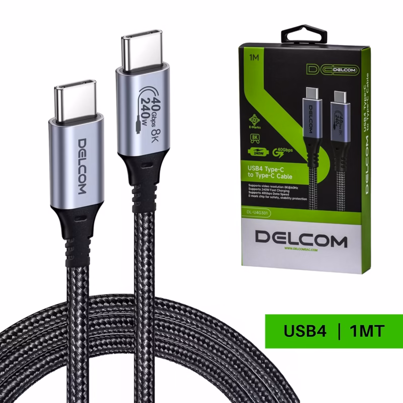 Cable USB C USB Gen Delcom DL UG  Metro K Hz Gbps y Carga W