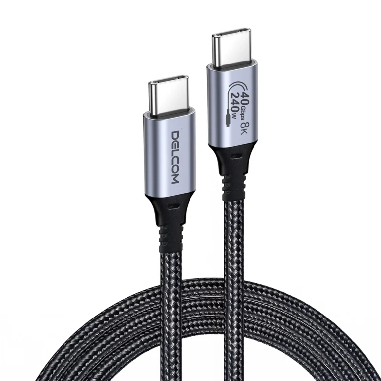 Cable USB-C USB4 Gen3 Delcom DL-U4G302 (2m): ¡8K 60Hz, 40Gbps y Carga 240W a Mayor Distancia!, Cable USB-C Gen3 2 Metros Delcom DL-U4G302: ¡8K 60Hz, 40Gbps y Carga 240W a Mayor Distancia!