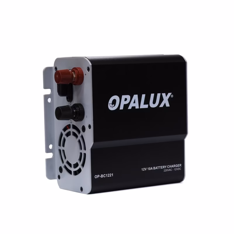 Cargador Inteligente de Baterías V A Opalux OP BC Plomo Ácido y LiFePO