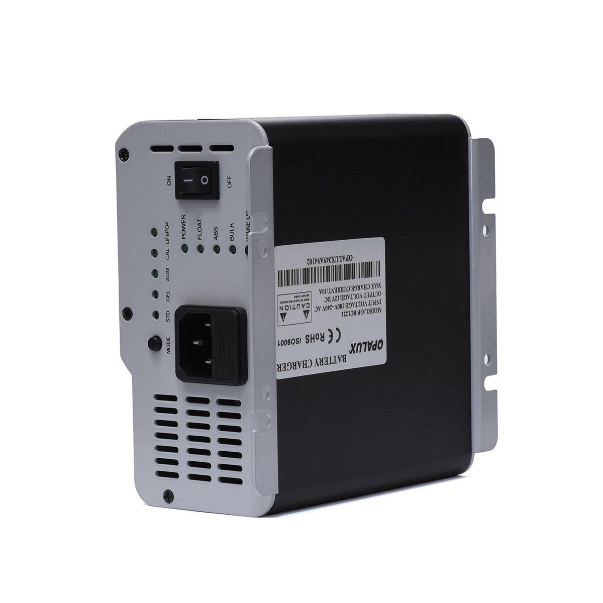 Cargador Inteligente de Baterías 12V 10A Opalux OP-BC1221 (Plomo-Ácido y LiFePO4), Cargador de Batería de 12V