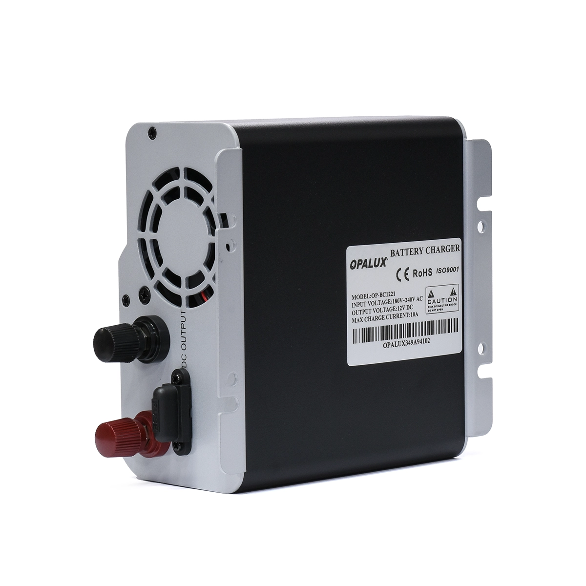 Cargador Inteligente de Baterías 12V 10A Opalux OP-BC1221 (Plomo-Ácido y LiFePO4), Cargador de Batería de 12V