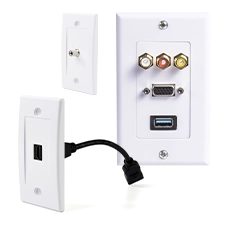 Categoría Faceplate HDMI VGa USB VGA RCA MiniPlug, Wallplate Multimedia
