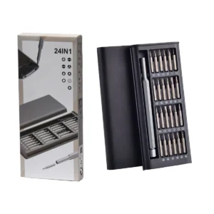 Juego Destornilladores de Precisión 24 en 1 GJ-CT24 Magnético: ¡Repara Electrónicos Fácilmente!