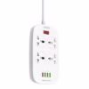 Supresor de Picos LDNIO SC con  Tomas Universales y  USB QC Carga Rápida y Protección Total