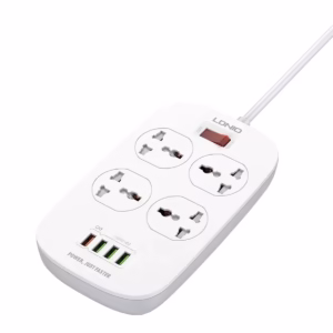 Supresor de Picos LDNIO SC4407 con 4 Tomas Universales y 4 USB (QC3.0): ¡Carga Rápida y Protección Total!
