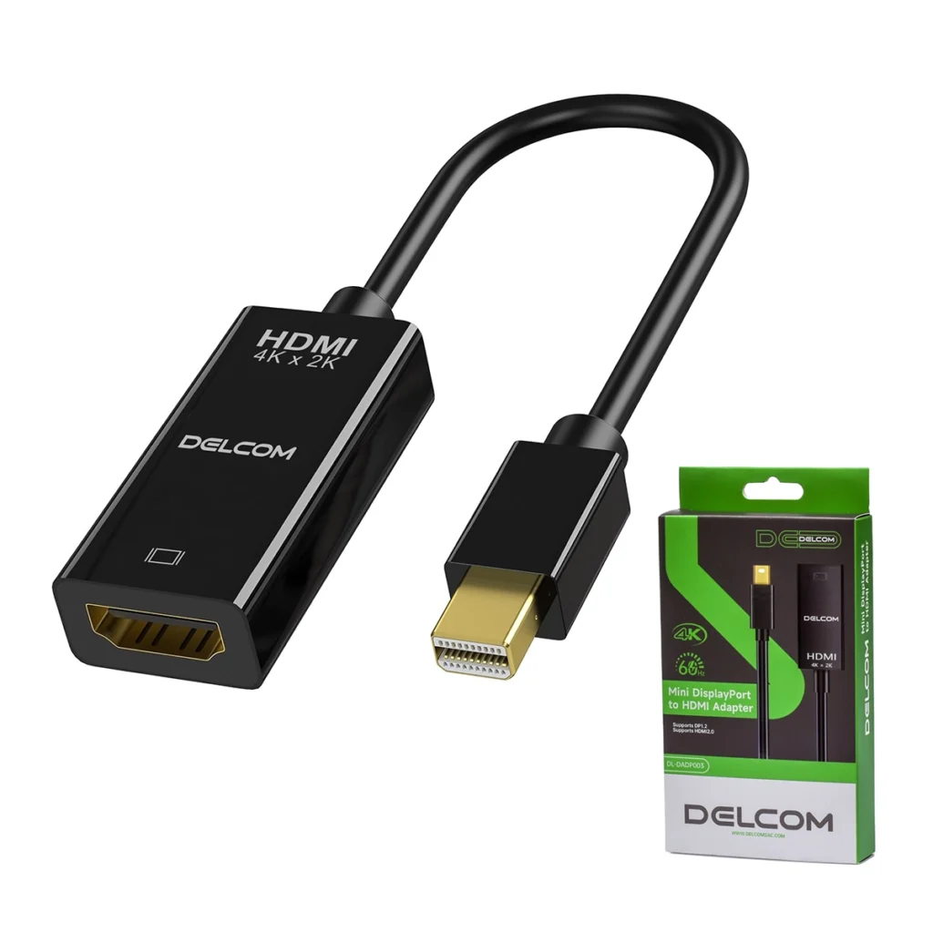 Adaptador Mini DisplayPort a HDMI 4K 60Hz Delcom DL-DADP003: ¡Conecta tu Laptop a la Ultra Alta Definición!