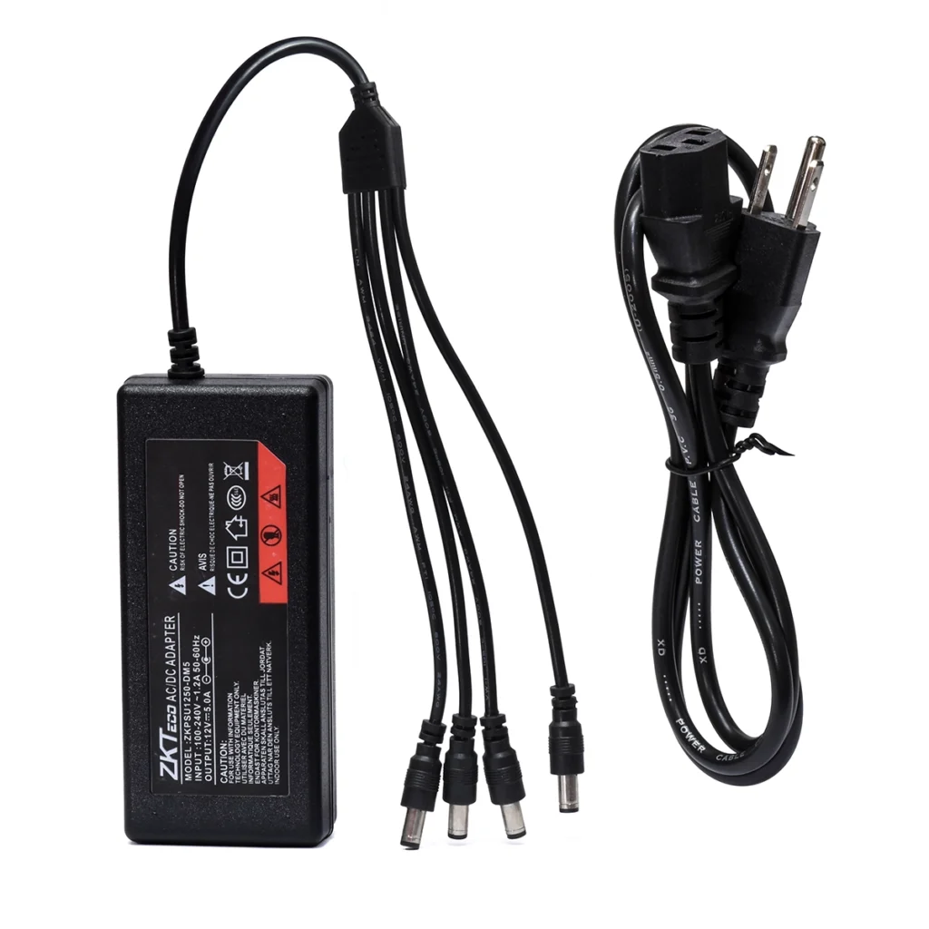 Adaptador de Voltaje V A ZKTeco con  Salidas DC Energía Centralizada para tus Cámaras ZK PSU DMS