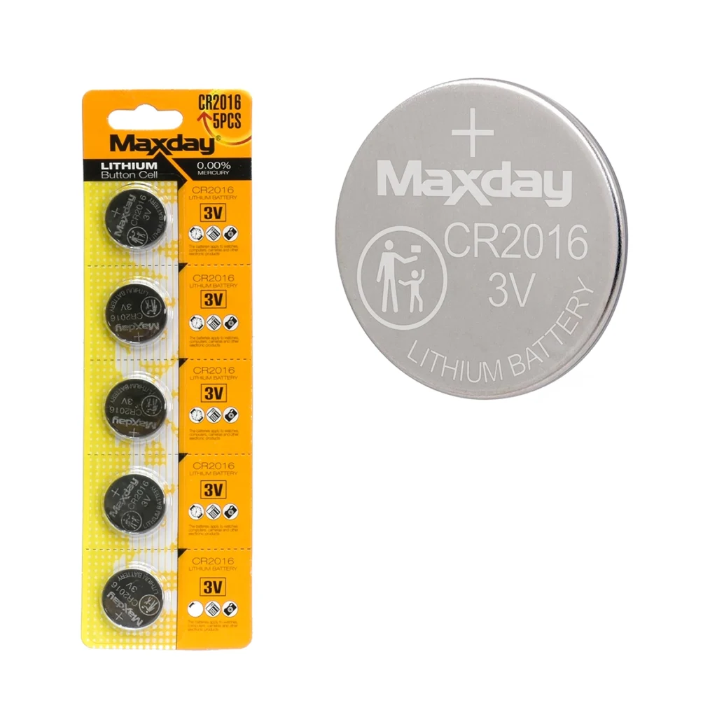 Pila de Litio CR2016 3V Maxday MD-CR2016: ¡Energía Confiable y Duradera para tus Dispositivos!