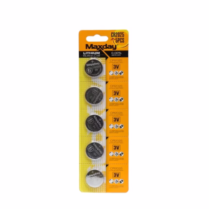 Pilas de Litio CR2025 3V Maxday MD-CR2025 (Blíster 5 Und): ¡Energía Confiable en Pack de Ahorro!