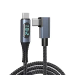 Cable USB4 1m Delcom DL-U4T302 (90° y LED Digital): ¡8K, 40Gbps y Carga 240W!