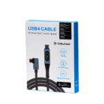 Cable USB4 1m Delcom DL-U4T302 (90° y LED Digital): ¡8K, 40Gbps y Carga 240W!