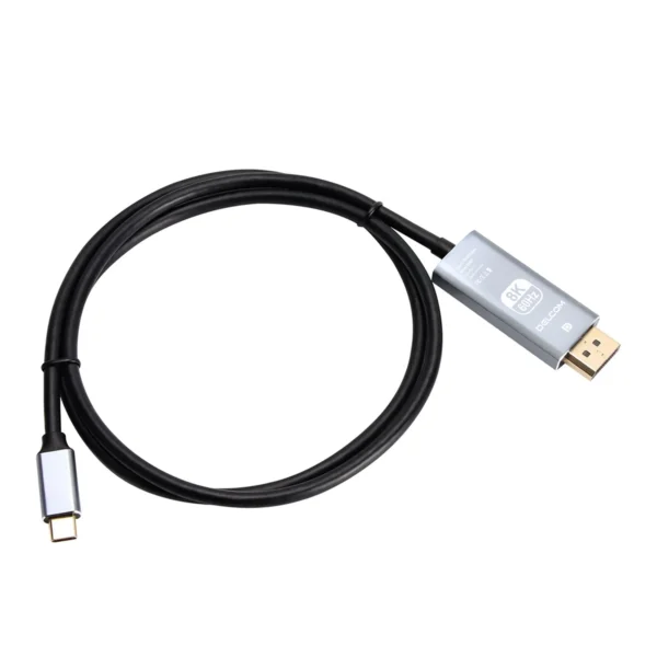 Cable USB-C a DisplayPort 8K 2m Delcom DL-CDP002: ¡Conecta tu Laptop a la Máxima Resolución y Fluidez!