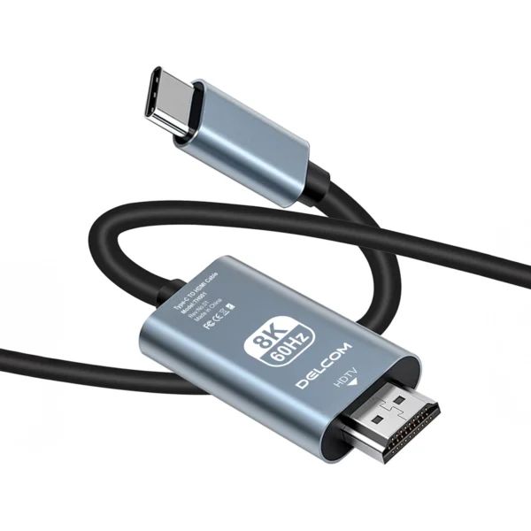 Cable USB-C a HDMI 8K 60Hz de 2 Metros Delcom DL-CHD002: ¡Calidad de Imagen Insuperable!