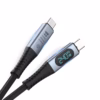 Cable USB-C de 1 Metro USB4 8K 240W de 1 Metro con Pantalla LED Delcom DL-U4T301_____03 Cable USB C USB m Delcom DL UT con Pantalla LED K Gbps y Carga de W