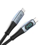 Cable USB-C USB4 1m Delcom DL-U4T301 con Pantalla LED: ¡8K, 40Gbps y Carga de 240W!
