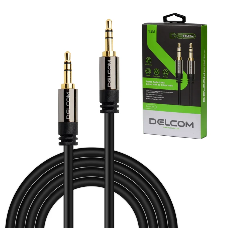 Cable de Audio Estéreo 3.5mm 1.8m Delcom DL-MST01: ¡Sonido de Alta Fidelidad y Máxima Durabilidad!