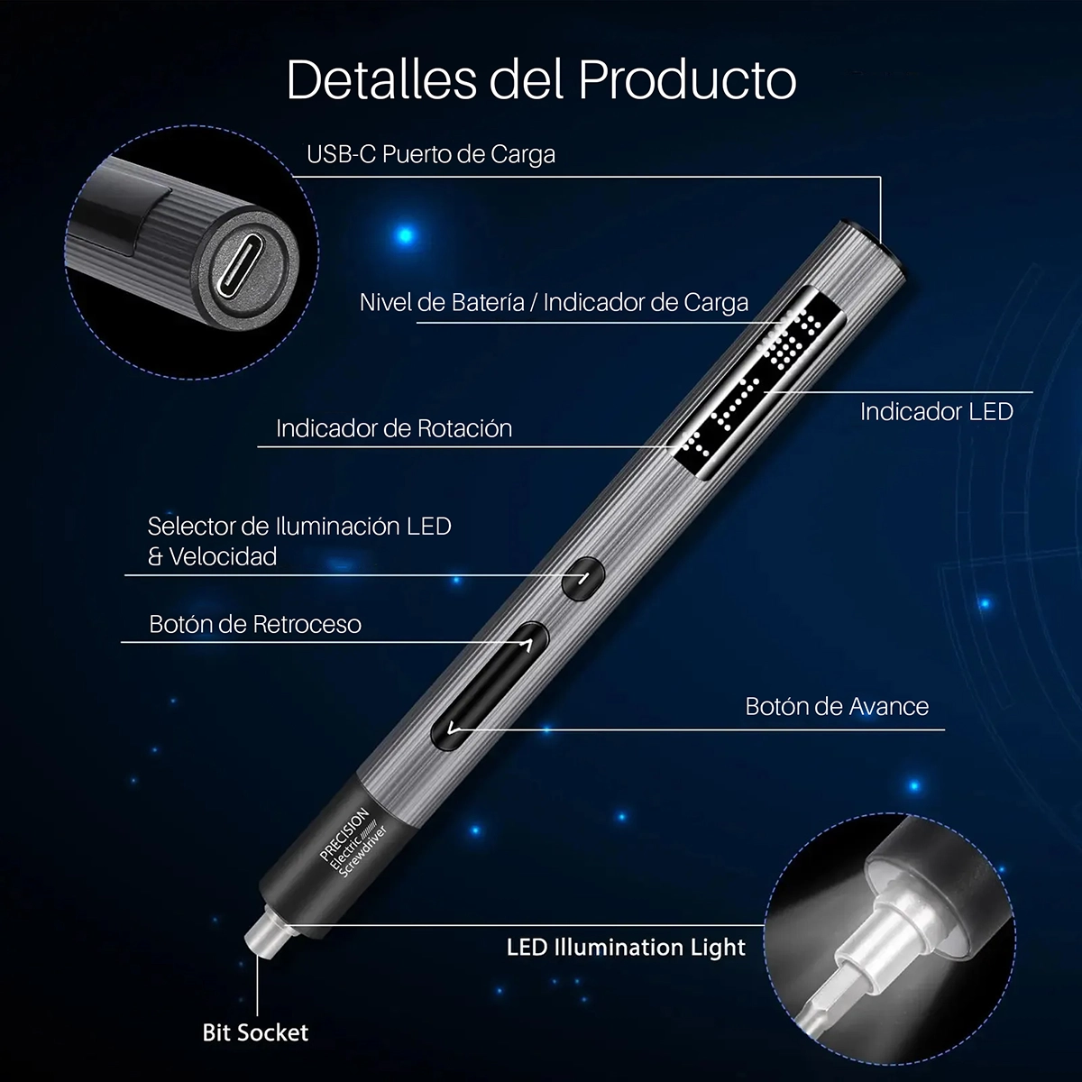 Desarmador Eléctrico de Precisión Miyako USA MIY-59N1 (54 Puntas): ¡Potencia, Precisión y Velocidad en tu Mano!