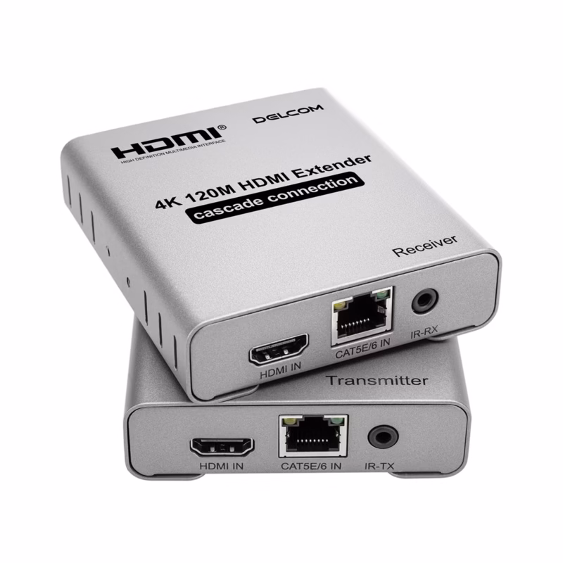 Extender HDMI 4K de 120 Metros DELCOM DL-EHD-120_____01 Extensor HDMI K m Delcom DL EHD Señal K a Múltiples Pantallas