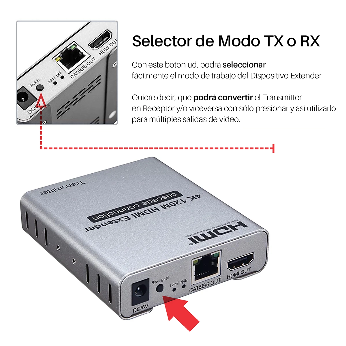 Extensor HDMI 4K 120m sobre Red Delcom DL-EHD-120: ¡Señal 4K a Múltiples Pantallas!