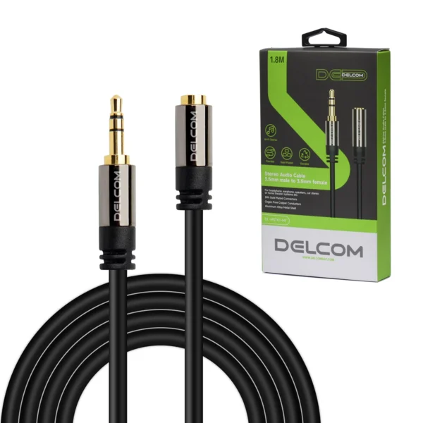 Extensión de Audio Estéreo 3.5mm 1.8m Delcom DL-MST01-MF: ¡Más Alcance, Misma Calidad de Sonido!