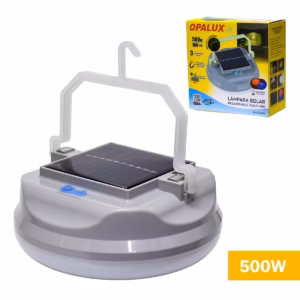 Lámpara LED Recargable 500W Opalux OP-FD500W: ¡La Máxima Potencia en Luz Portátil, Solar y Power Bank!