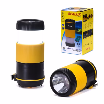 Lámpara y Linterna LED Recargable 2-en-1 Opalux OP-705 con Power Bank: ¡Tu Luz para Todo!