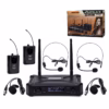 Sistema de Micrófono Inalámbrico UHF Doble Vincha y Solapa BatBlack BT MBP Versatilidad y Claridad Profesional