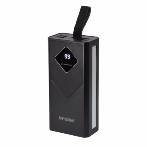 Power Bank 30000mAh RECRSI RE-PB311 con 4 Cables Integrados y Lámpara LED: ¡La Estación de Carga Definitiva!