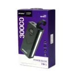Power Bank 30000mAh RECRSI RE-PB311 con 4 Cables Integrados y Lámpara LED: ¡La Estación de Carga Definitiva!