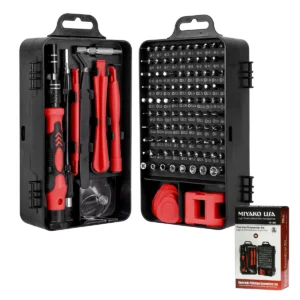 Set de Desarmadores de Precisión 115 en 1 Miyako USA TK-115N1: ¡Tu Taller de Reparación Portátil!