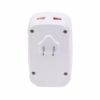 Adaptador de Enchufe  en  Opalux OP AC Doble Toma USB A y USB C Tu Centro de Carga Total Adaptador de pared  en  Opalux OP AC de color blanco mostrando su toma súper universal su toma planoredondo los dos puertos USB A y el puerto USB C producto de HD Multimedia