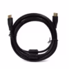 Cable HDMI Económico  Metros Full HD p High Full Max Calidad y Alcance a un Gran Precio Cable HDMI económico de  metros High Full Max de color negro mostrando sus conectores dorados y los filtros de ferrita cilíndricos para una señal limpia producto de HD Multimedia