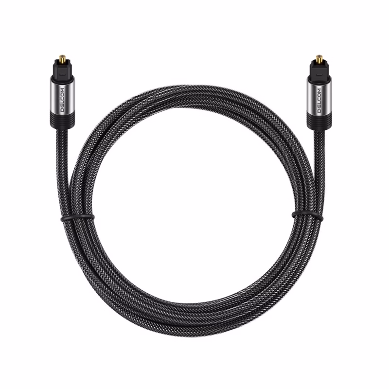Cable de Audio Óptico Digital m SPDIF Delcom DL ATS Enmallado Sonido Puro y Envolvente