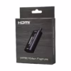 Capturadora de Video HDMI a USB  K p UVC HU  Streaming Creativo al Instante Pequeña capturadora de video HDMI a USB  modelo UVC  con carcasa de aluminio mostrando el puerto de entrada HDMI y el conector de salida USB producto de HD Multimedia