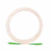 Patch Cord de Fibra Óptica m SCAPC a SCAPC El Cable Ideal para tu Router de Fibra Óptica en Perú Cable patch cord de fibra óptica monomodo de  metros color crema mostrando en detalle los conectores verdes SCAPC en ambos extremos producto de HD Multimedia