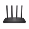 Router Wi Fi  AX Gigabit TP Link Archer AX La Nueva Generación de Wi Fi para tu Hogar Router Wi Fi  TP Link Archer AX de color negro con sus cuatro antenas desplegadas un dispositivo de red de alta velocidad para el hogar de HD Multimedia