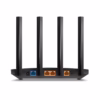 Router Wi Fi  AX Gigabit TP Link Archer AX La Nueva Generación de Wi Fi para tu Hogar Router Wi Fi  TP Link Archer AX de color negro con sus cuatro antenas desplegadas un dispositivo de red de alta velocidad para el hogar de HD Multimedia