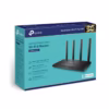 Router Wi Fi  AX Gigabit TP Link Archer AX La Nueva Generación de Wi Fi para tu Hogar Router Wi Fi  TP Link Archer AX de color negro con sus cuatro antenas desplegadas un dispositivo de red de alta velocidad para el hogar de HD Multimedia