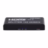 Splitter HDMI x KHz v Mhz Delcom DL SPLK Duplica tu Señal K en  Pantallas Splitter HDMI x Delcom DL SPLK de metal color negro mostrando su puerto de entrada único y sus dos puertos de salida HDMI para duplicar la señal producto de HD Multimedia