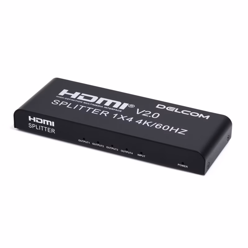 Splitter HDMI × K Delcom DL SPLK Una Señal Cuatro Pantallas en Simultáneo em KHz