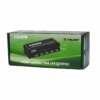 Splitter HDMI x KHz v Delcom DL SPLK Una Señal Cuatro Pantallas en Simultáneo Splitter HDMI x Delcom DL SPLK de metal color negro mostrando su puerto de entrada único y sus cuatro puertos de salida HDMI producto de HD Multimedia