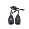 Video Balun RJ MP  en  Video Poder y Audio American NET GP  DC  Simplifica tu Instalación Par de video baluns  en  American NET GP  DC  mostrando los conectores BNC de video DC de poder y RCA de audio en un extremo y el puerto de red RJ en el otro producto de HD Multimedia