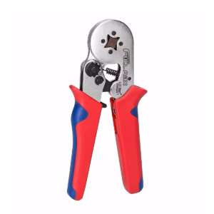 Alicate de Prensado para Terminal Tubular HSC High Full Max HFM-8070: Lleva tus Conexiones Eléctricas al Nivel Profesional, Kit completo de crimpado High Full Max HFM-8070, mostrando el alicate de prensado de color negro y rojo junto al estuche organizador con los 1200 terminales tubulares de colores, producto de HD Multimedia PERU SAC.