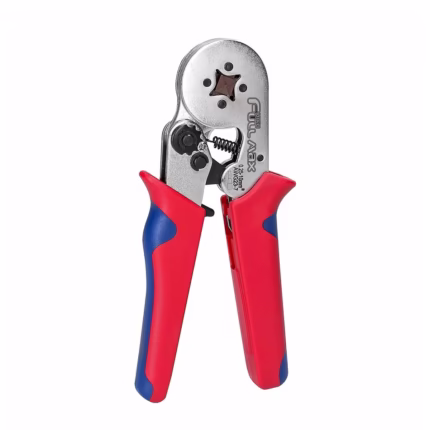 Alicate de Prensado para Terminal Tubular HSC High Full Max HFM-8070: Lleva tus Conexiones Eléctricas al Nivel Profesional, Kit completo de crimpado High Full Max HFM-8070, mostrando el alicate de prensado de color negro y rojo junto al estuche organizador con los 1200 terminales tubulares de colores, producto de HD Multimedia PERU SAC.