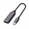 Cable Adaptador USB C a HDMI K High Full Max ZZ HFM  Proyecta tu Mundo Digital a lo Grande Adaptador USB C a HDMI High Full Max de color gris oscuro mostrando el conector macho USB C y el puerto hembra HDMI un accesorio de conectividad de HD Multimedia PERU SAC