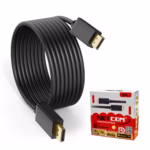 Cable DisplayPort de 8 Metros 4K@60Hz Netcom PE-DP0154/8M: Lleva tu Experiencia Visual 4K más Lejos, Cable DisplayPort de 8 metros de largo marca Netcom, color negro, mostrando sus conectores robustos para una conexión de video 4K, un producto de alta definición de HD Multimedia PERU SAC.